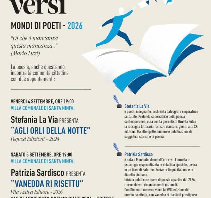 La poesia torna a Santa Ninfa: due serate con “Attraversando Versi – Mondi di Poeti 2026
